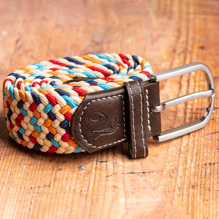 Swole Panda SP-RWB-29 Multicolour Zig Zag Woven Belt - Baks Menswear Bournemouth