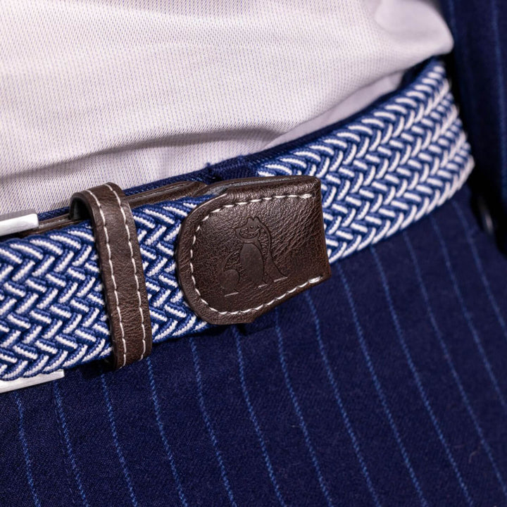 Swole Panda SP-RWB-30 Navy Fine Weave Belt - Baks Menswear Bournemouth