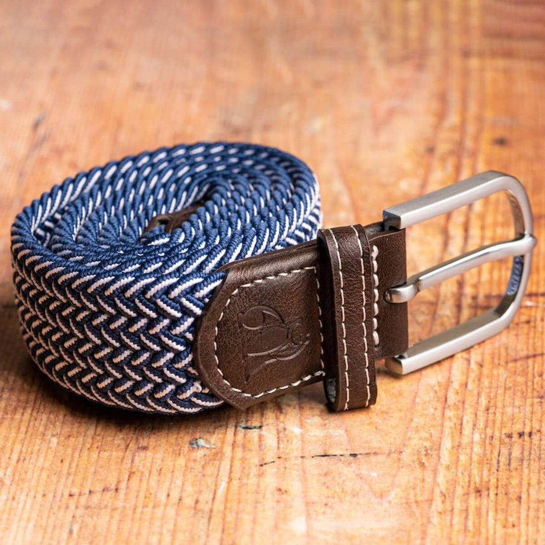 Swole Panda SP-RWB-30 Navy Fine Weave Belt - Baks Menswear Bournemouth