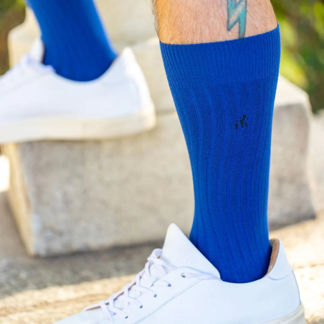 Swole Panda SP084 Royal Blue Bamboo Socks - Baks Menswear Bournemouth