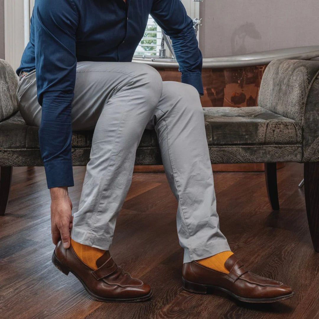 Swole Panda SP086 Yellow Bumblebee Bamboo Socks - Baks Menswear Bournemouth
