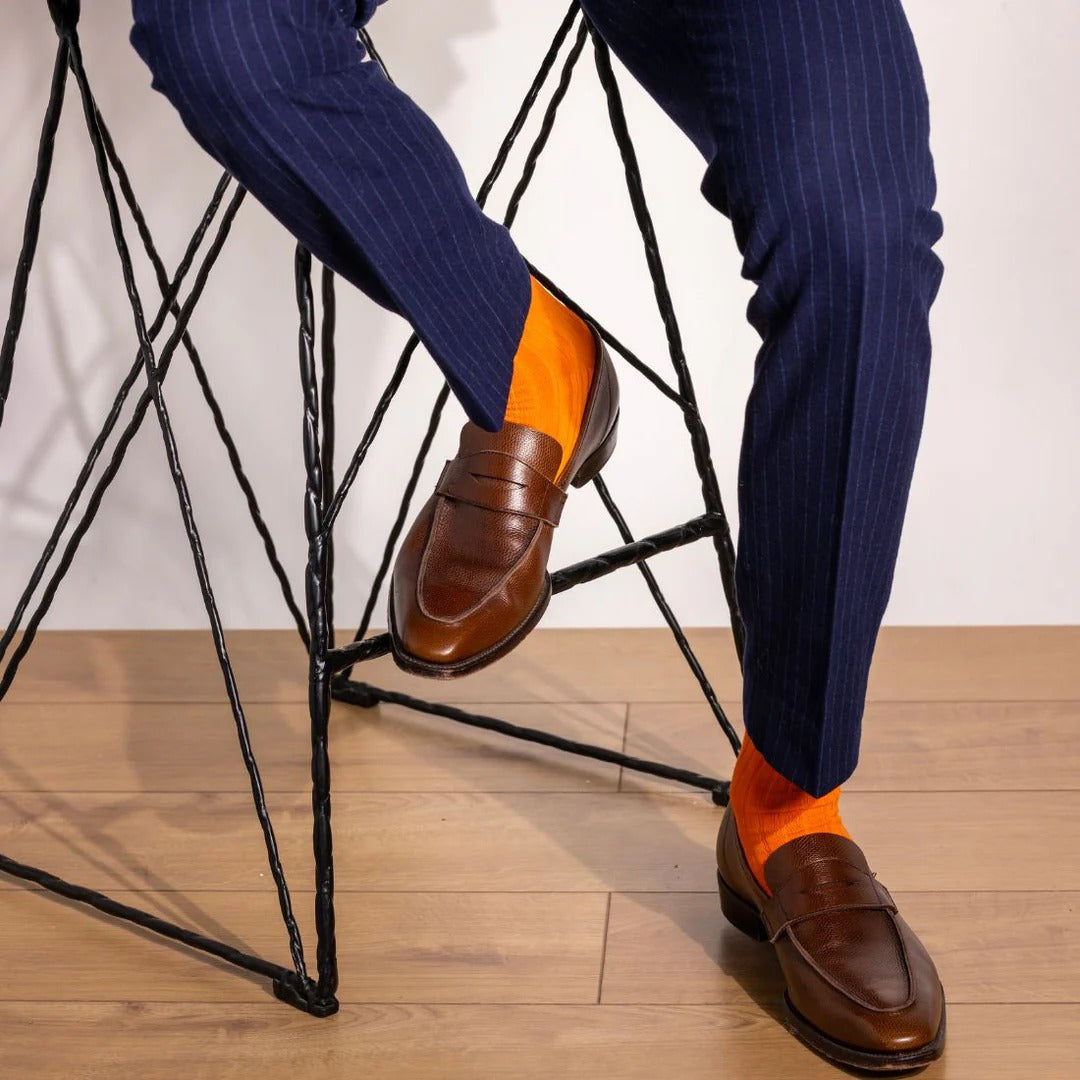 Swole Panda SP102 Tangerine Orange Bamboo Socks - Baks Menswear Bournemouth