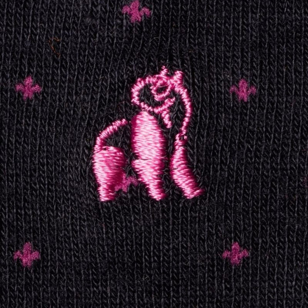 Swole Panda SP112 Black & Pink Spotted Bamboo Socks - Baks Menswear