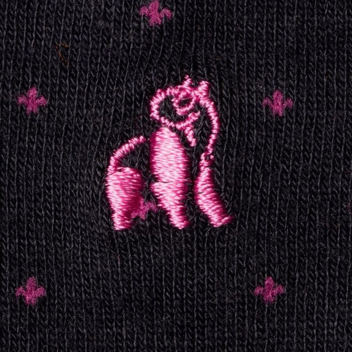 Swole Panda SP112 Black & Pink Spotted Bamboo Socks - Baks Menswear