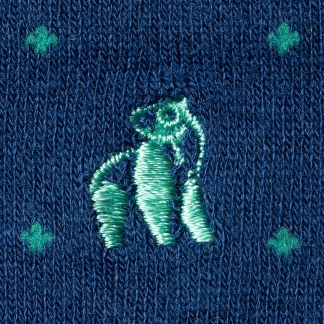 Swole Panda SP333 Blue Green Spotted Bamboo Socks - Baks Menswear