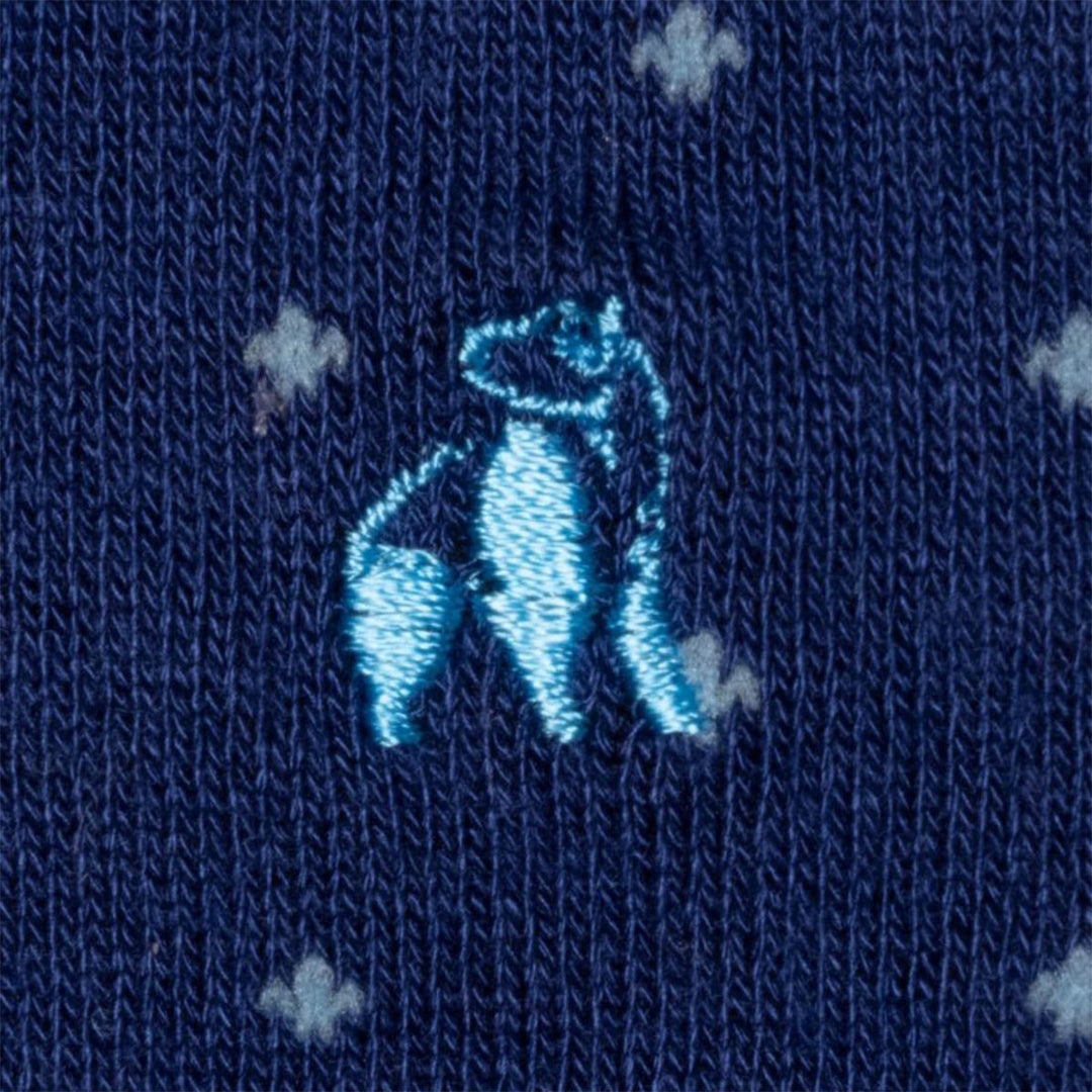 Swole Panda SP337 Sky Blue Spotted Bamboo Socks - Baks Menswear Bournemouth