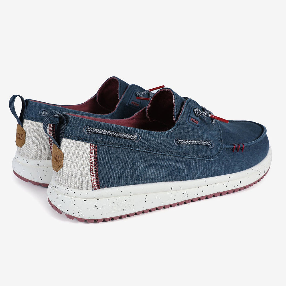 Walk In Pitas Byron Blue Ultralight Boat Shoes - Baks Menswear Bournemouth