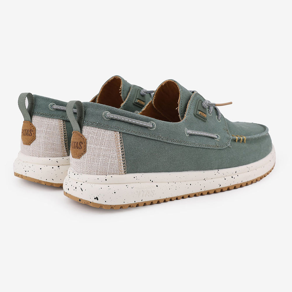 Walk In Pitas Byron Sea Green Ultralight Boat Shoes - Baks Menswear Bournemouth