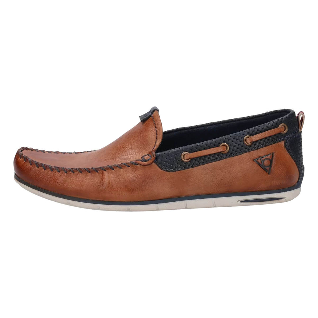 Bugatti Chesley Cognac Brown Mens Moccasin Shoe 321-A2X65-1000-6300 - Baks Menswear