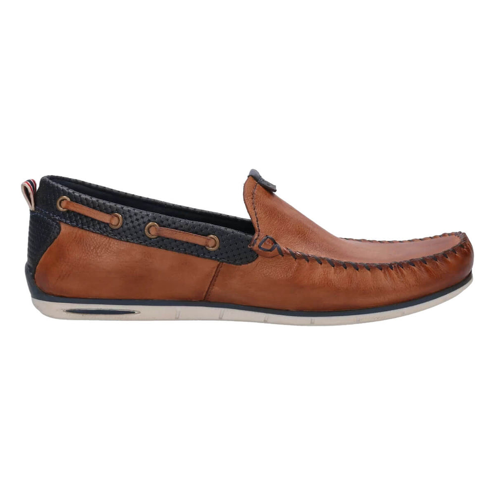 Bugatti Chesley Cognac Brown Mens Moccasin Shoe 321-A2X65-1000-6300 - Baks Menswear