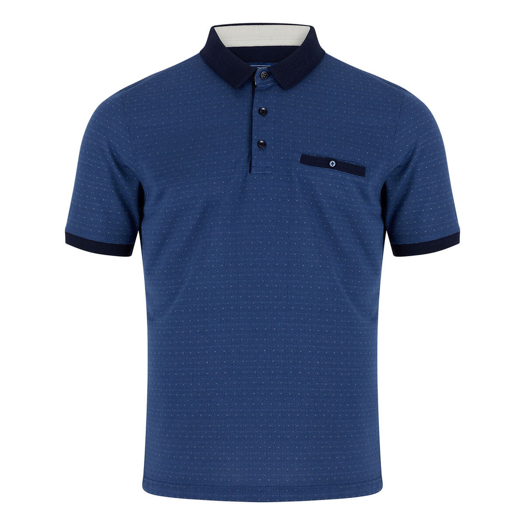 DG's Drifter 133-55167-28 Blue Men's Polo Shirt - Baks Menswear Bournemouth