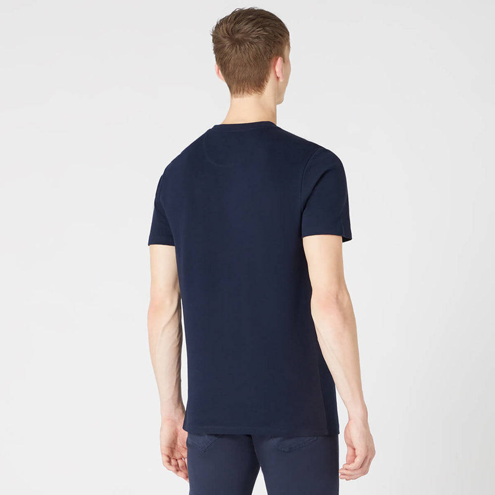 Remus Uomo 133-58786 Navy Waffle T-Shirt - Baks Menswear Bournemouth