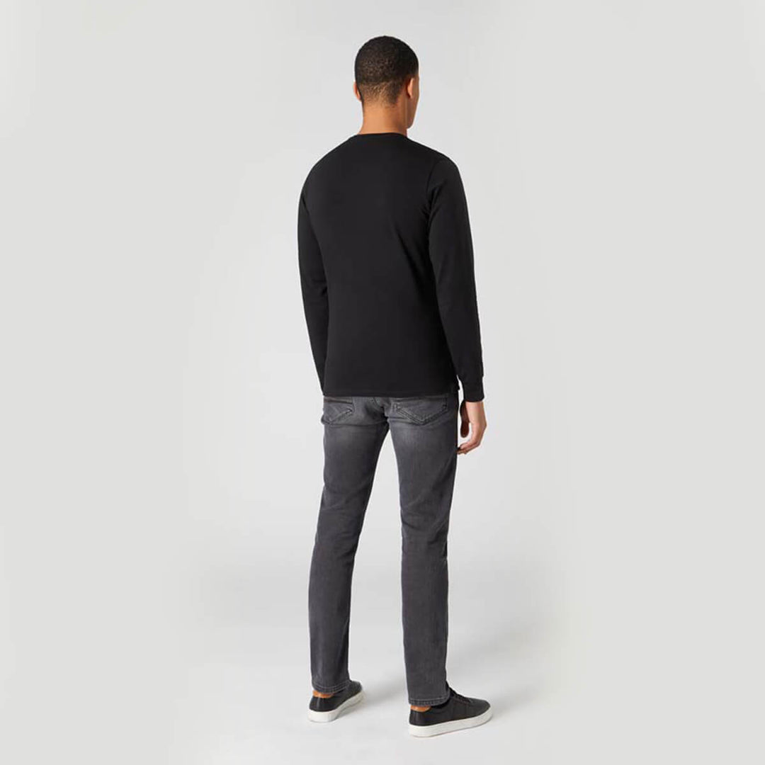 Remus Uomo 53120 Black Long Sleeve T-Shirt - Baks Menswear