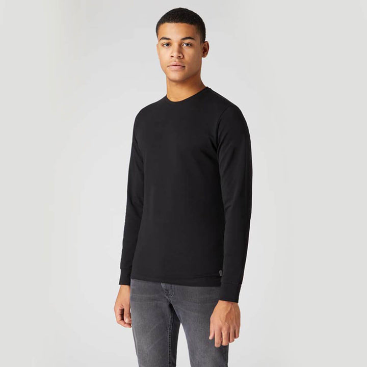 Remus Uomo 53120 Black Long Sleeve T-Shirt - Baks Menswear